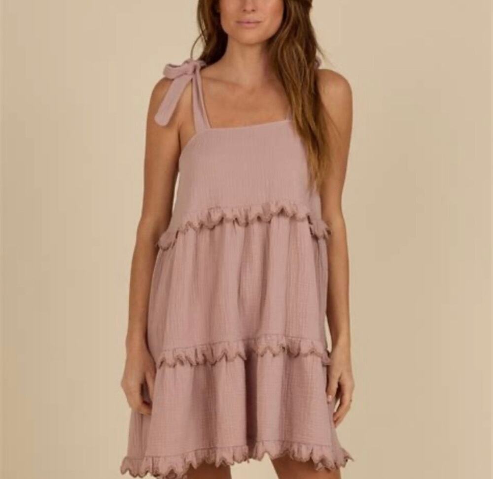 NEW Rylee + Cru Women’s Ruffle Swing Dress in Mauve. NWT. Size XL